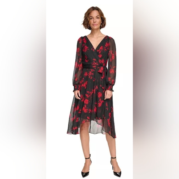 Red and Black DKNY Dress - Picture 1 of 5